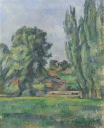 Landschaft mit Pappeln